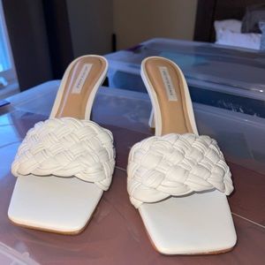 White heeled sandals - Saks brand